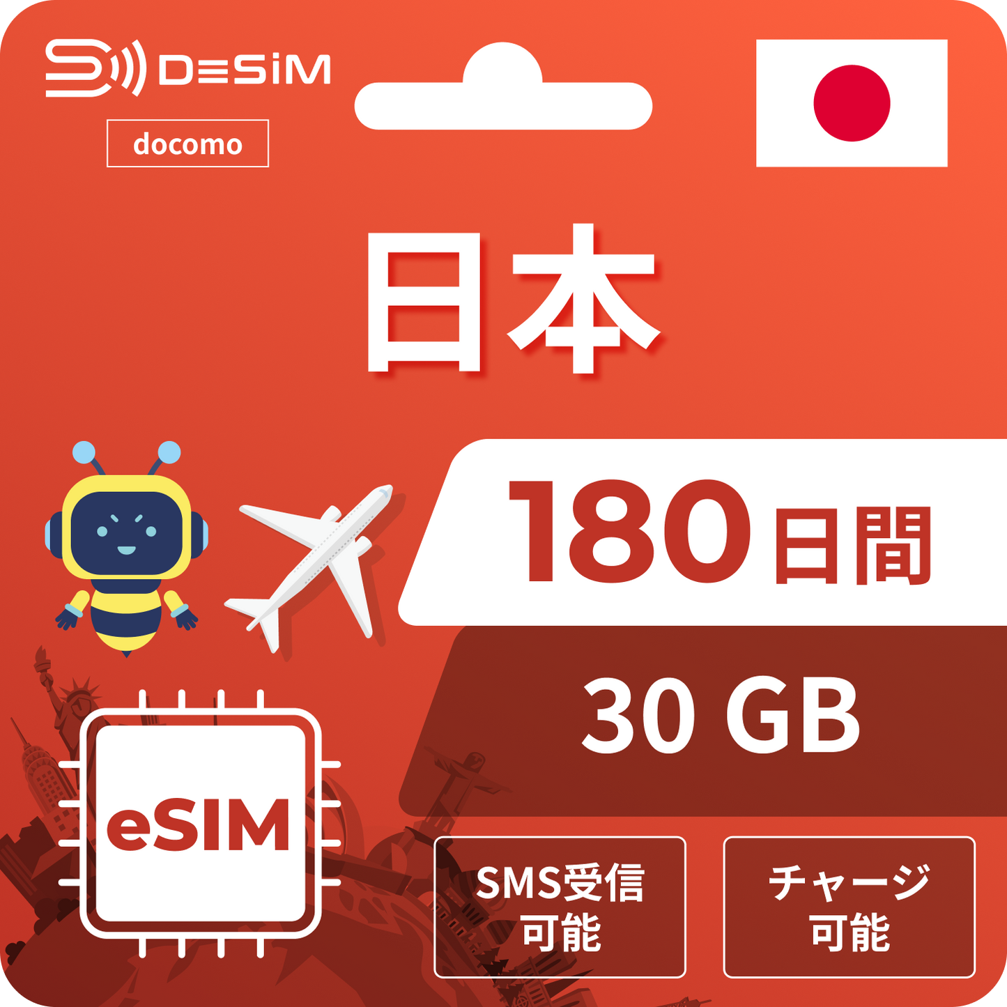 Japan eSIM | Docomo 180-day eSIM