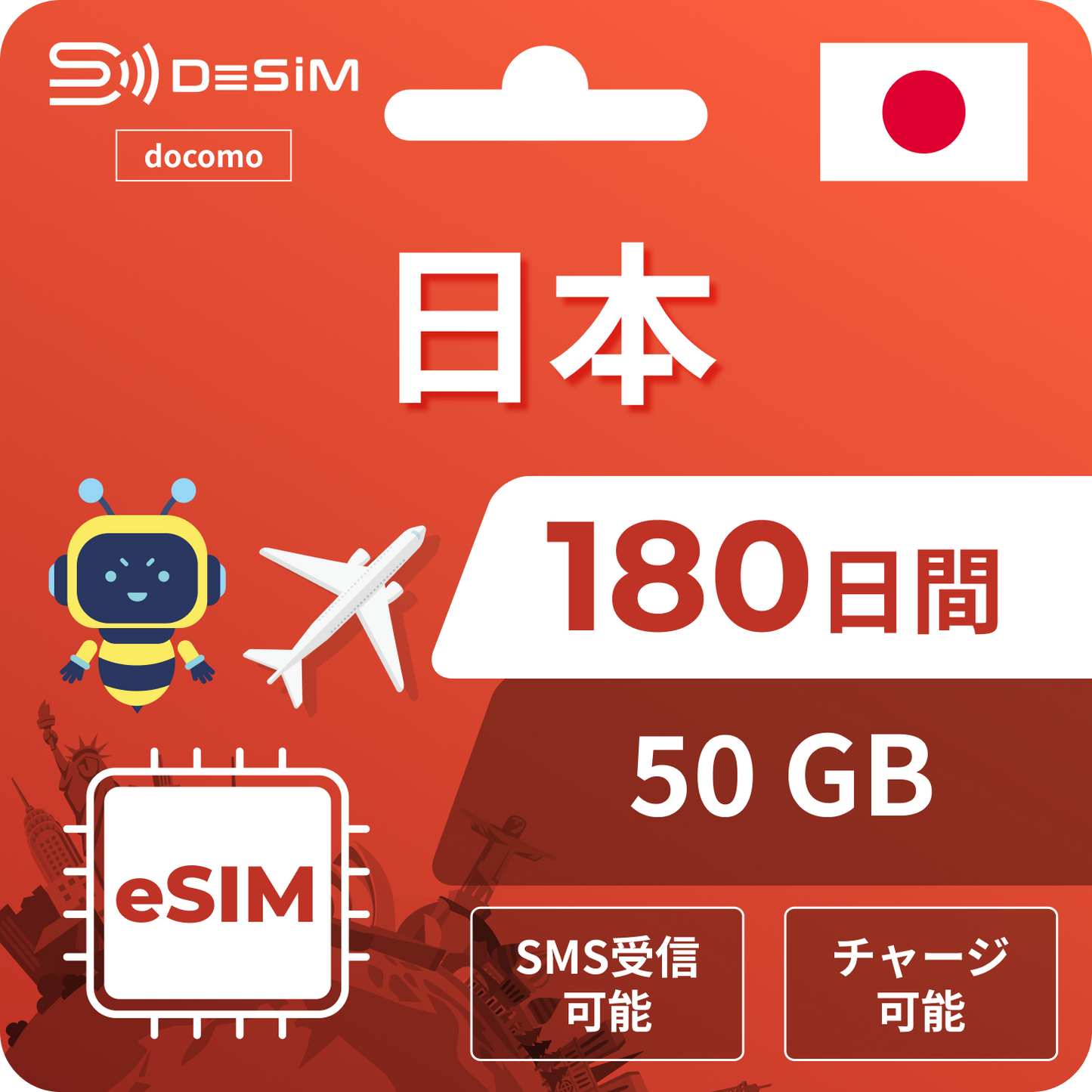 Japan eSIM | Docomo 180-day eSIM