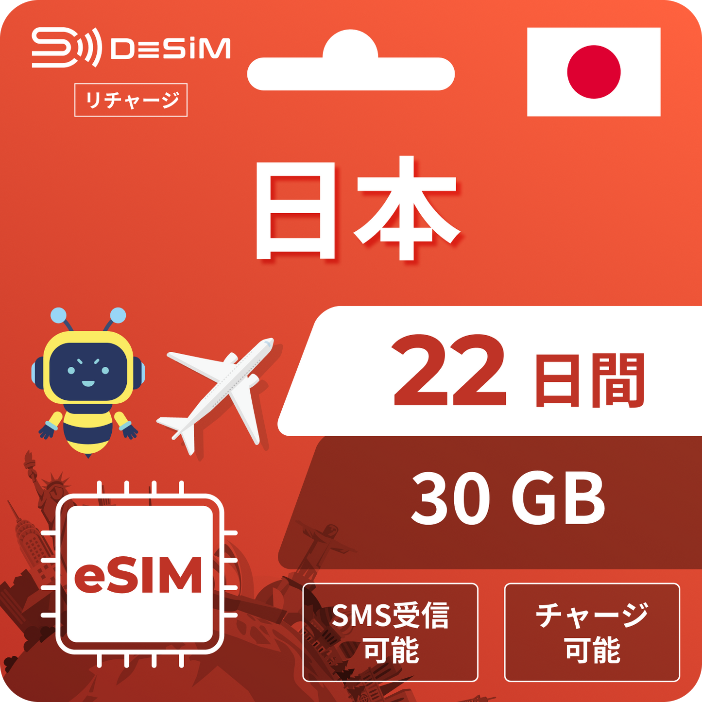 Docomo Stable Line | 22-Day Recharge eSIM