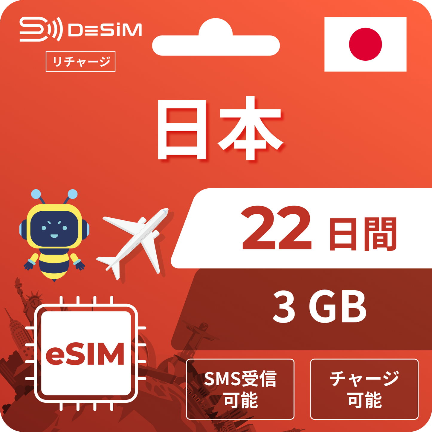 Docomo Stable Line | 22-Day Recharge eSIM