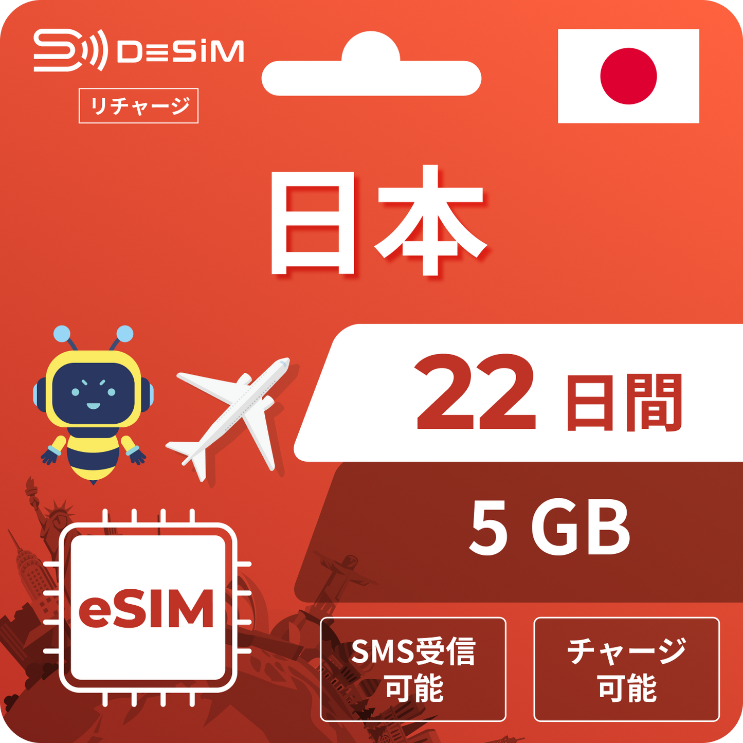 Docomo Stable Line | 22-Day Recharge eSIM