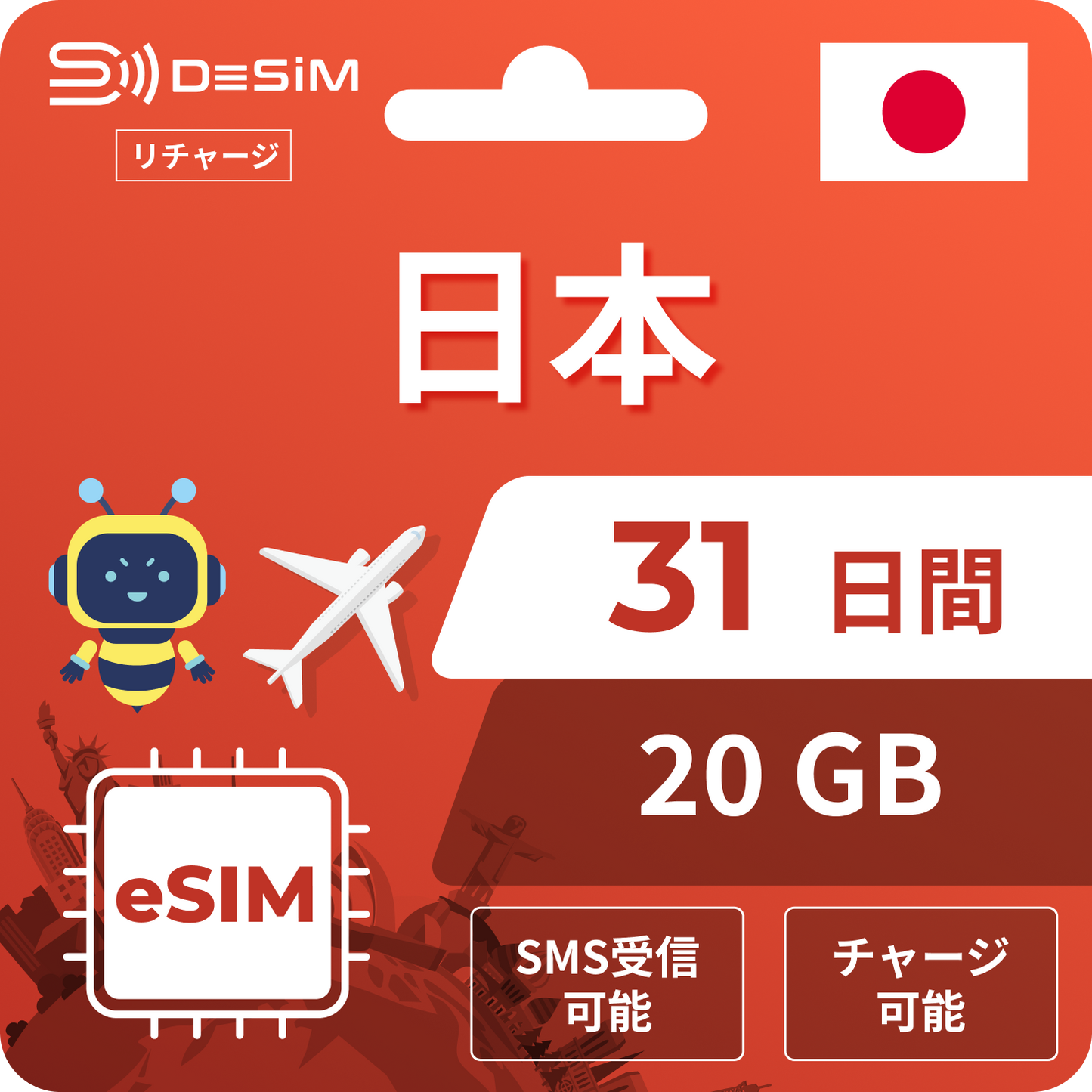 Docomo stable line | 31-day recharge eSIM