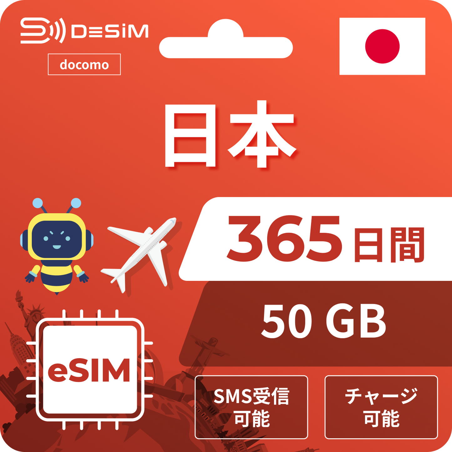 Japan eSIM | Docomo 365-day eSIM