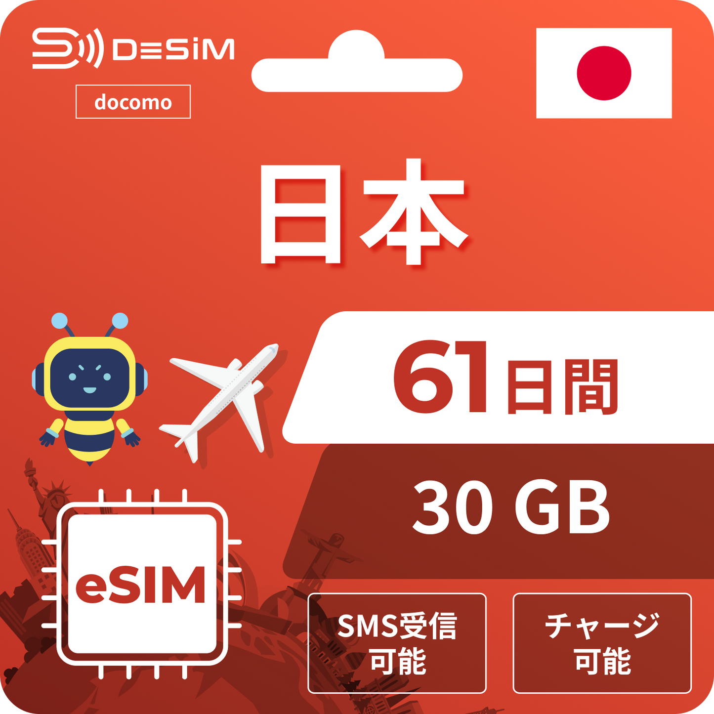 Japan eSIM | Docomo 61-day eSIM