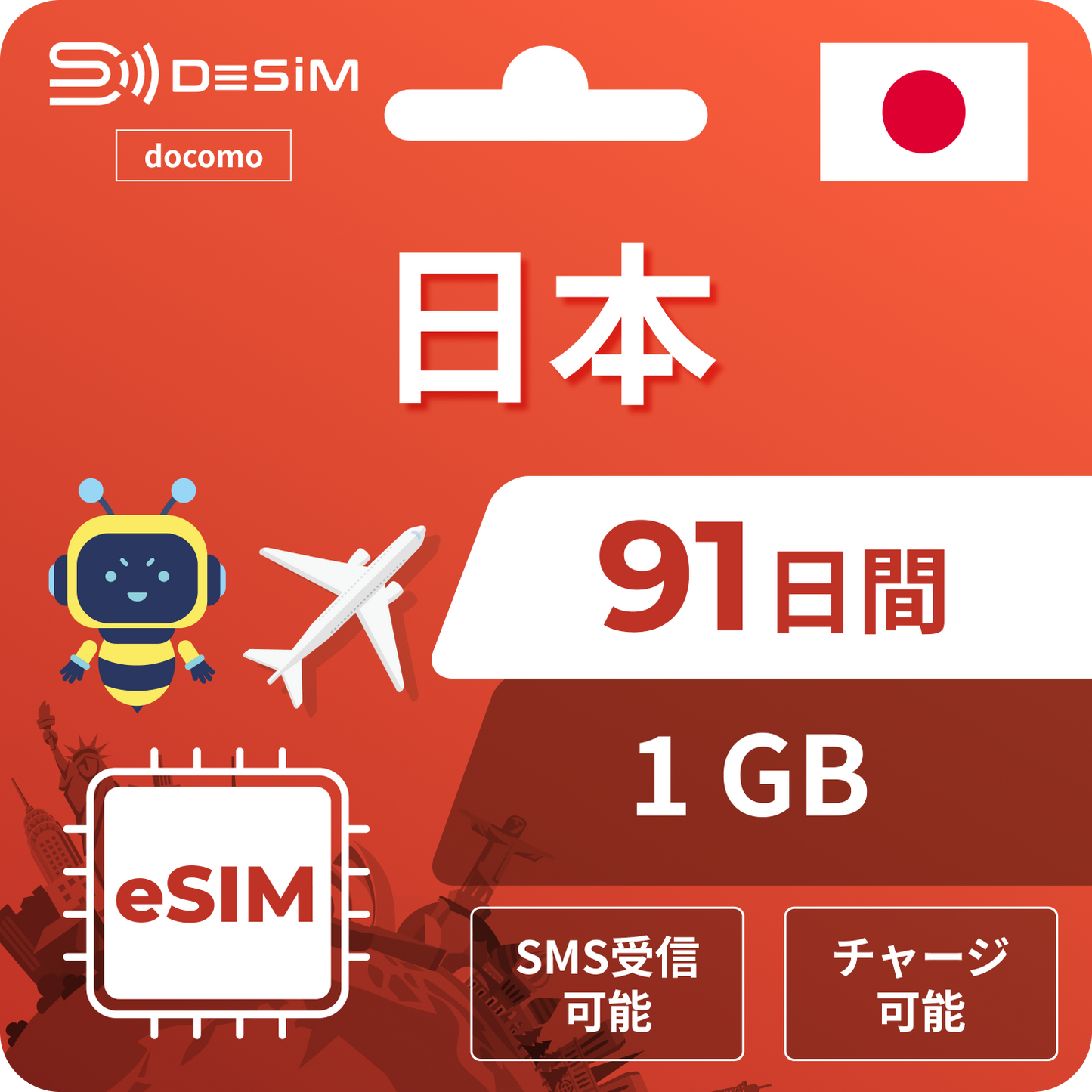Japan eSIM | Docomo 91-day eSIM