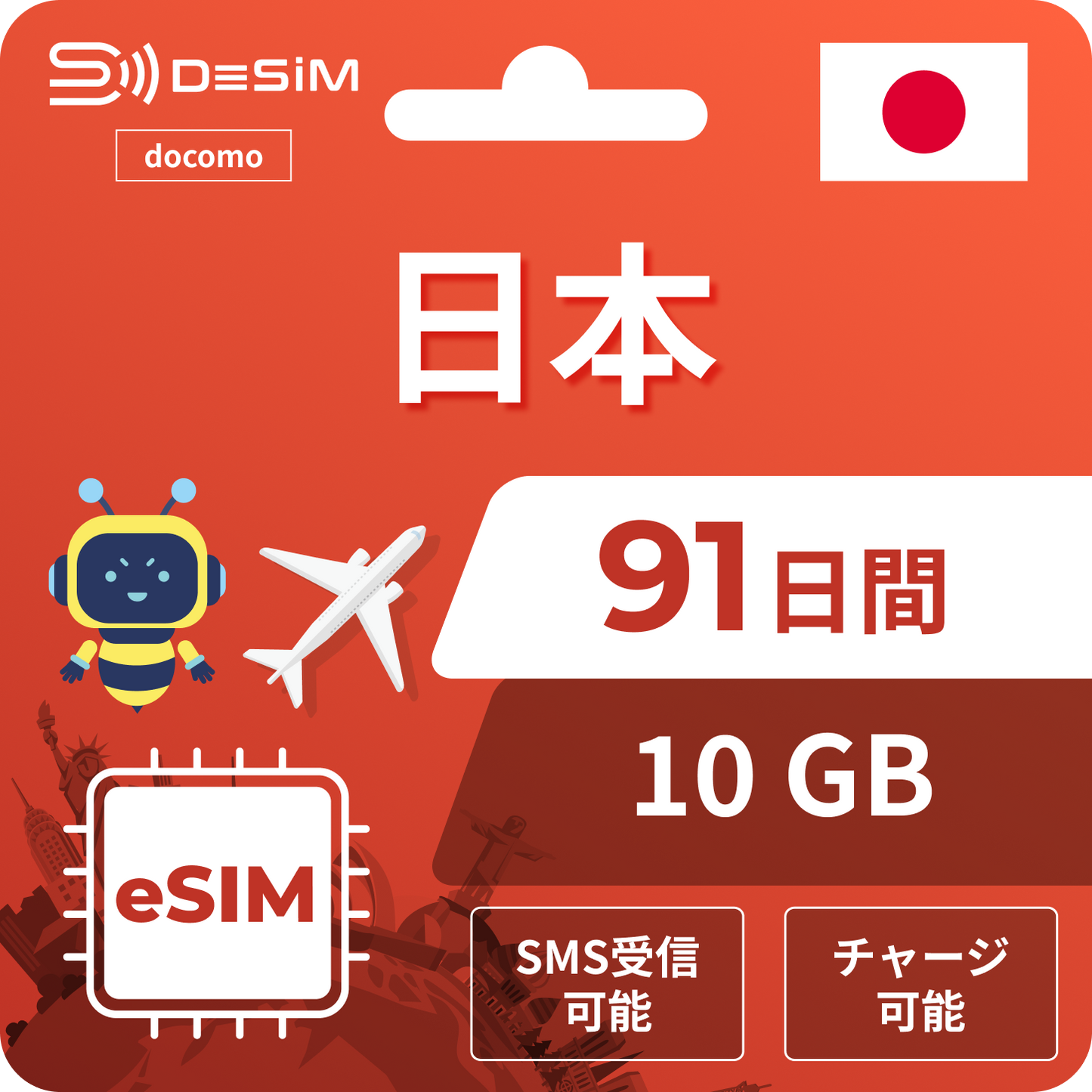 Japan eSIM | Docomo 91-day eSIM