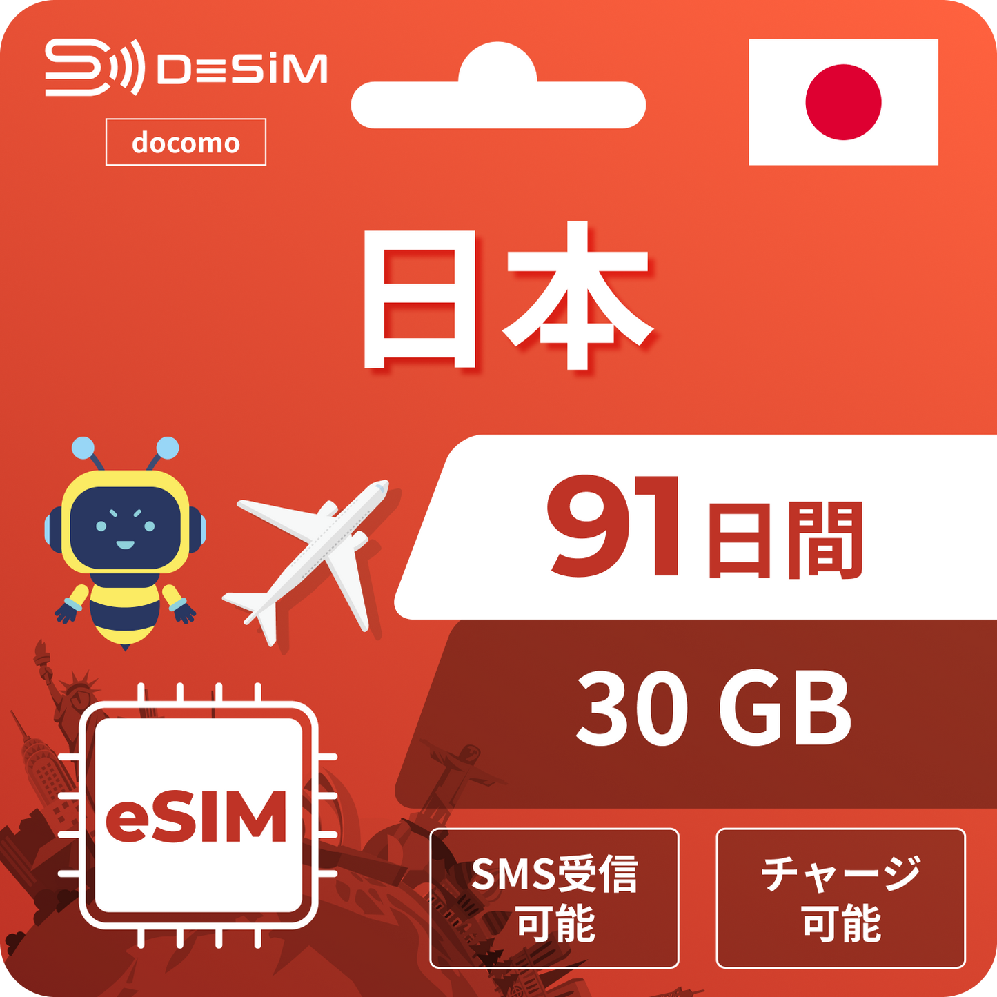 Japan eSIM | Docomo 91-day eSIM